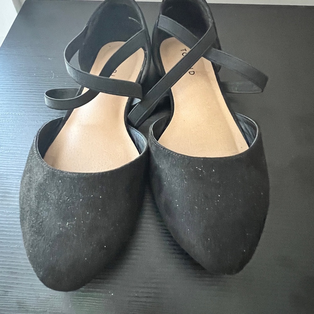 Torrid Black Crisscross Strap Flats